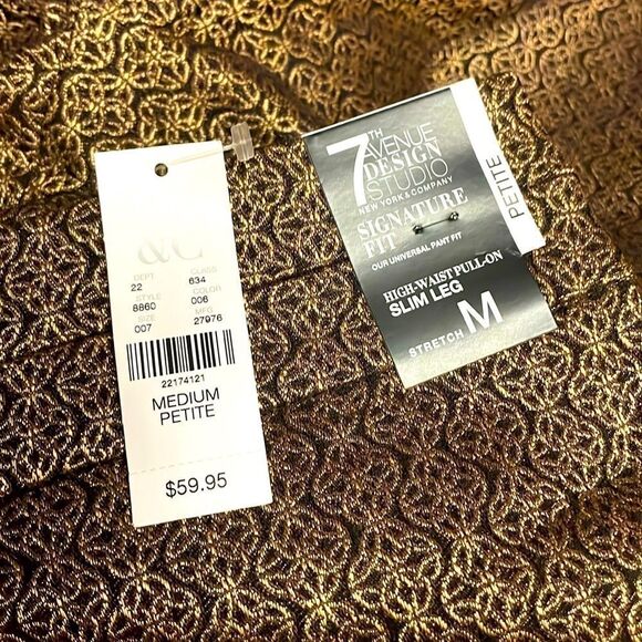 NWT NY&Co High-Waisted Pull-On Pant Size M Petite - Picture 6 of 6